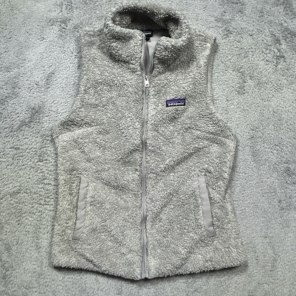 Patagonia Vest Women's M Gray Los Gatos Fleece Hiking Outdoor Full Zip 25216